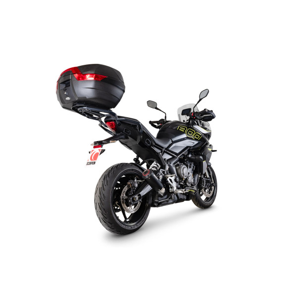 Scorpion Exhaust Triumph Tiger Sport 800 2025 - 2026 Red Power Slip-on Black Ceramic Coated Sleeve. Does not fit with panniers